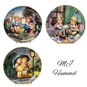 M.J. Hummel "Little Companions" 3 Collector‎ Plates By The Danbury Mint LS92222